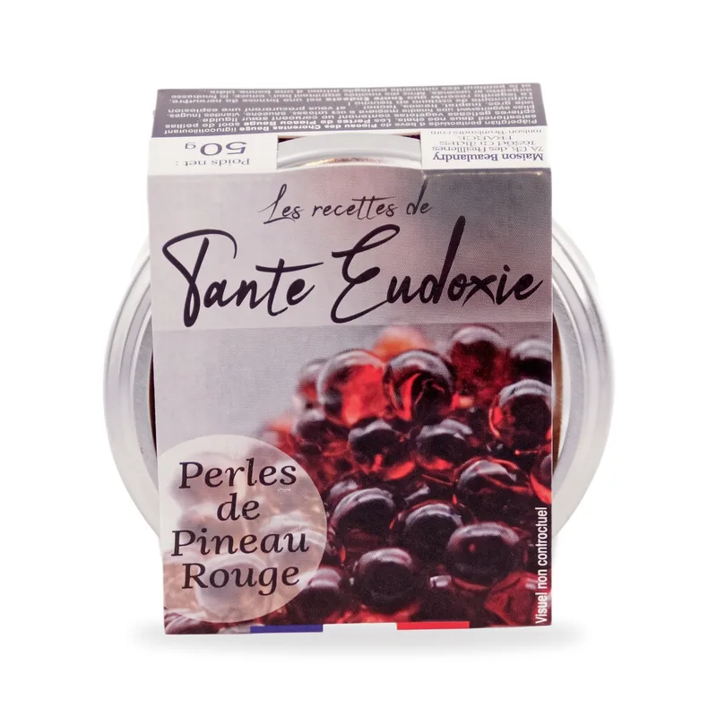 Pot de Perles de Pineau Rouge Tante Eudoxie dans son fourreau